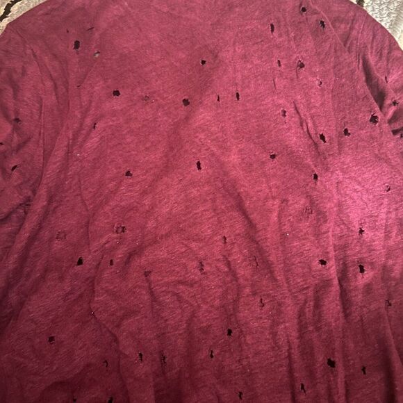 IRO Holey Tee in Wine Small - Picture 10 of 10